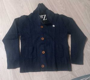 Navy Cable Knit Cardigan