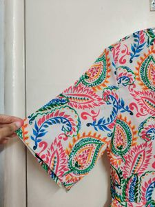 Boho Paisley Wrap Midi Dress