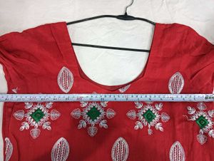 Embroidered Red 👗Ethnic Blouse