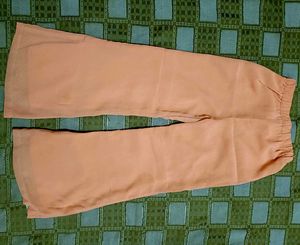 Elegant Peach Embroidered Kurta with Sharara Set