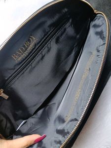 Carolina Herrera Black Clutch with Gold Lightning