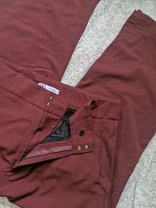 ZARA Maroon Trousers