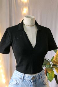 Zara Polo neck Crop Top
