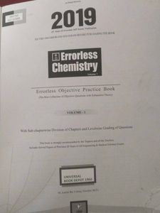 Errorless Chemistry Vol 1 2019 Edition