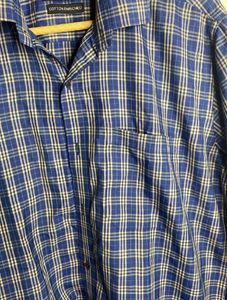 Classic Blue Plaid Men's Shirt