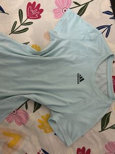 Adidas Light Blue Athletic T-Shirt