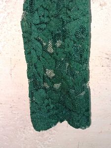 Elegant Lace Peplum Top Layered Green 💚