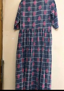 Libas Stylish Checked long kurta/ dress