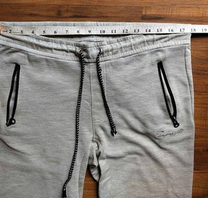 Men's Gray Striped Joggers