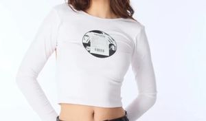 white printed Back Cut Tshirt