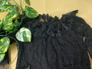 🖤Black Net Off Shoulder Dress
