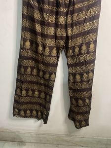Elegant Brown Ethnic Palazzos