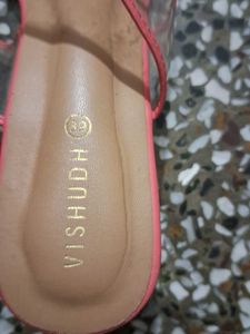 Coral Block Heel Sandals 2 inches