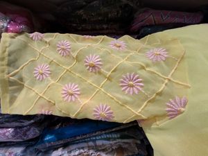 Yellow one pc with Pink Dupatta 2pc