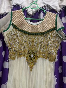 Elegant off white Anarkali Dress