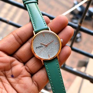 DIESEL(COPY) Women’s Luxury Glitter Dial Watch – R