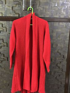 RED LONG SWEATER