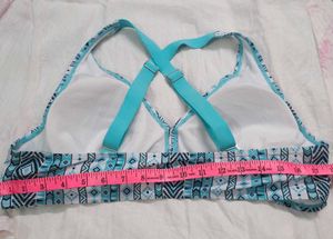Stylish Blue &amp; White Tribal Print Bikini Top Combo