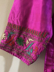 Vibrant Pink Embroidered Blouse
