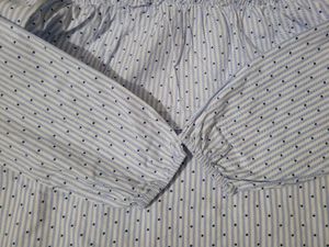 Blue Striped Ruffled Top