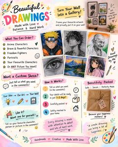 Custom Hand-Drawn Beautiful Drawings