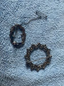Vintage Rhinestone Brooch Set
