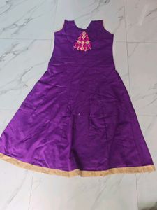 Embroidered Purple Kurta Set