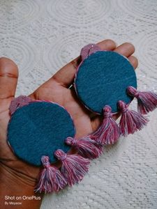 New denim earrings