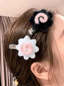 Fluffy Narutomaki Fishcake Swirl Hair Clips Set
