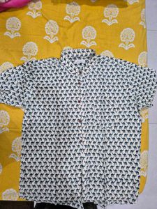 Men's Short Sleeve Button-Up Shirt - XXL