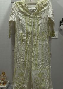 Embroidered White Kurta