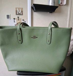 Coach Green Tote Bag