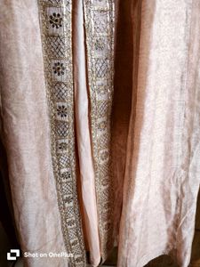 Elegant Peach Embroidered maxi dress/Kurta