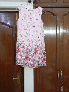 Pink Floral Sleeveless Dress