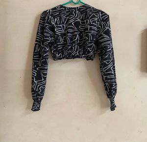 Stylish Black &amp; White Printed Co-ord Set