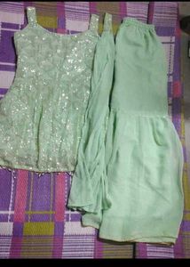 Sparkling Mint Green Kurta Set with Dupatta