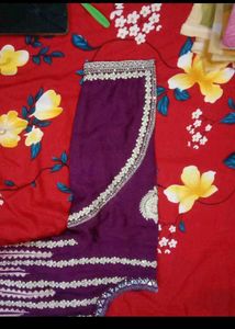 Embroidered Purple Kurti