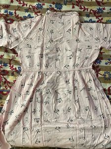Cute Pink Floral Shirt Dress