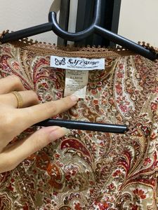 Paisley Print Ruched Top