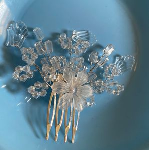Elegant Crystal Flower Hair Comb