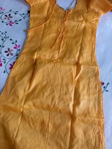 Beautiful Yellow Embroidered Kurta