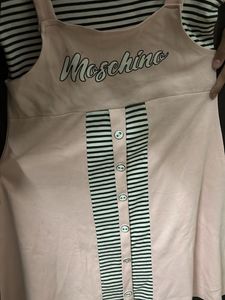 Cute Pink Pinafore Dress
