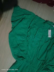 Emerald Green Flowy Midi Dress