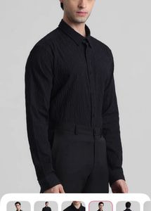 Jack & Jones Self Design Shirt - Black - 46
