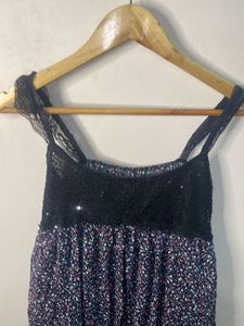 Sparkly Floral Cami Dress