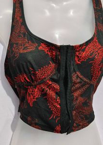Dragon Print corset top