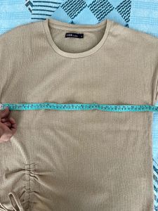 Shimmer top with tie detail