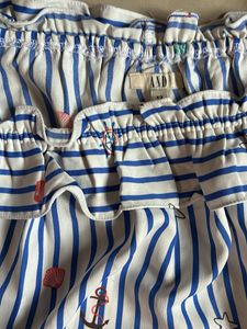 Chic Nautical Off-Shoulder Blouse