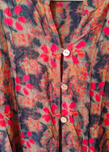 Floral Print Ethnic Gown jacket