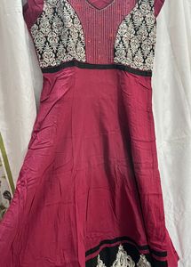 New Like Anarkali Model Maroon Top